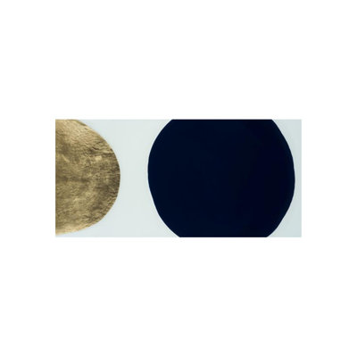 Gold and Indigo Orb by Dawn Sweitzer - Graphic Art on Canvas