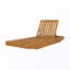 Chaise longue de patio en bois avec coussin-1004055991