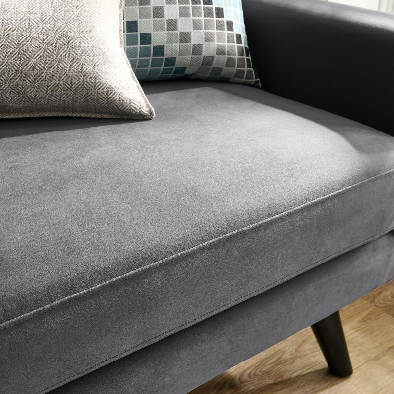 Modway Engage Performance Velvet Loveseat, Gray Velvet