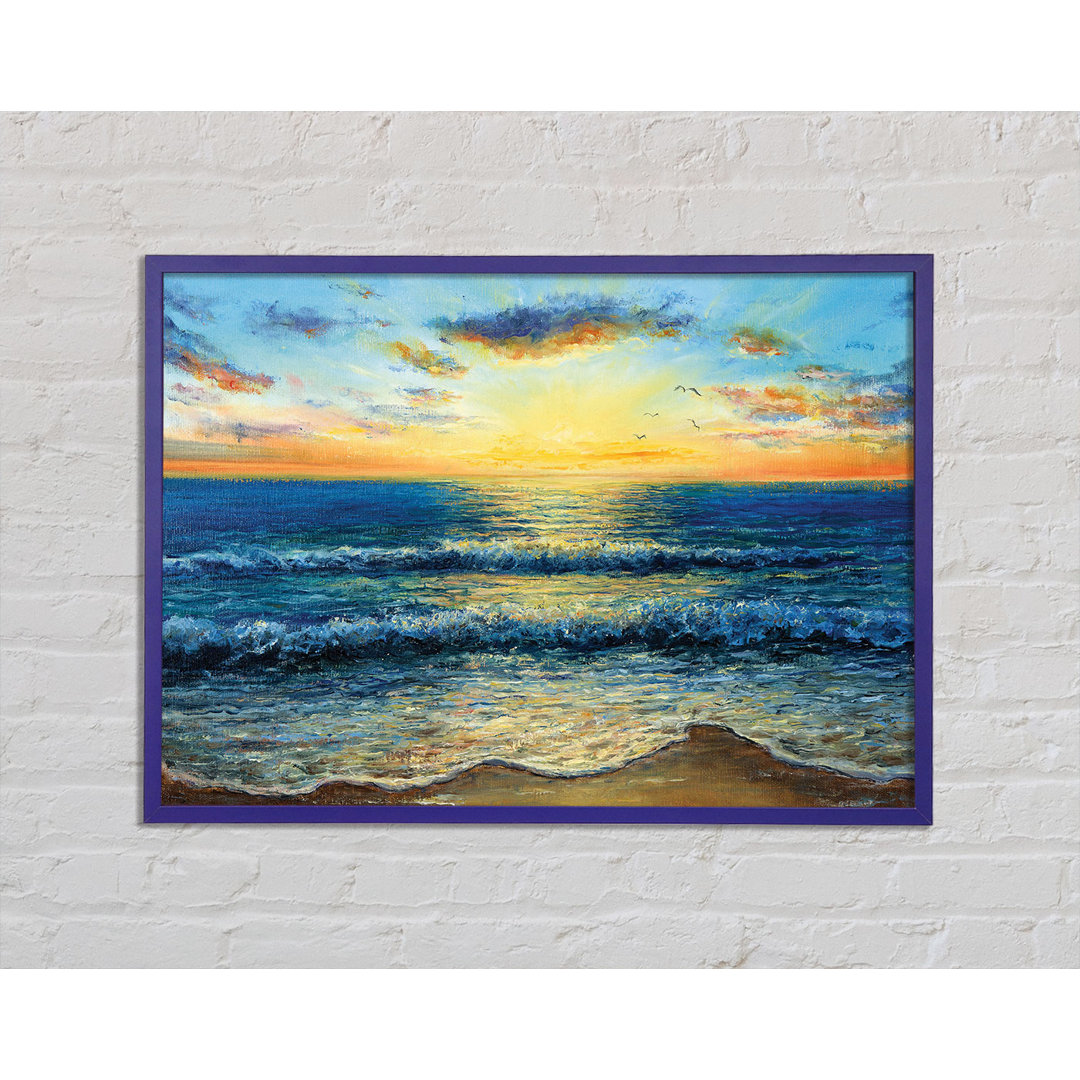 Gerahmtes Leinwandbild Painting Of The Perfect Sunset