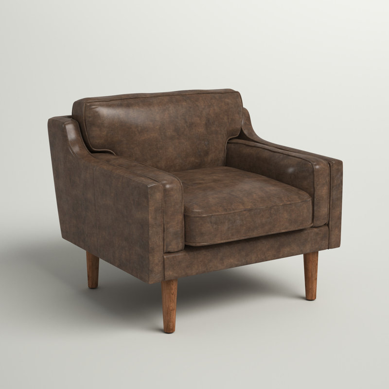 Burr 40" Wide Genuine Leather Armchair