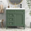 Meuble-lavabo de 30 po avec lavabo supérieur, meuble-lavabo moderne avec 2 tiroirs et tiroir escamotable, meuble-lavabo simple-126278522