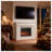 Electric Fireplace with Mantel for Living Room or Bedroom, Realistic Log and Flame Effect, Remote Control, and Timer