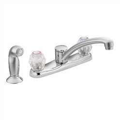 Chateau Double Handle Kitchen Faucet With Side Spray