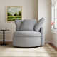 Bertice 46" Wide Upholstered Swivel Chair and a Half with Down Cushion