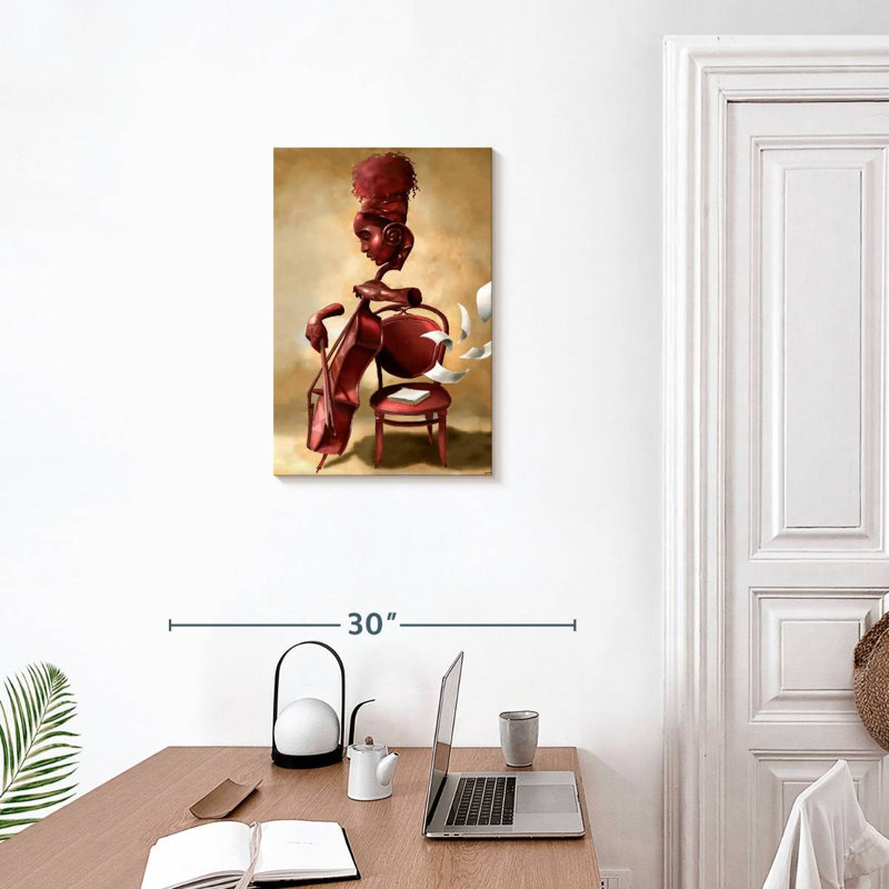 Leisha The Solo Cellist, 24" H x 16" W