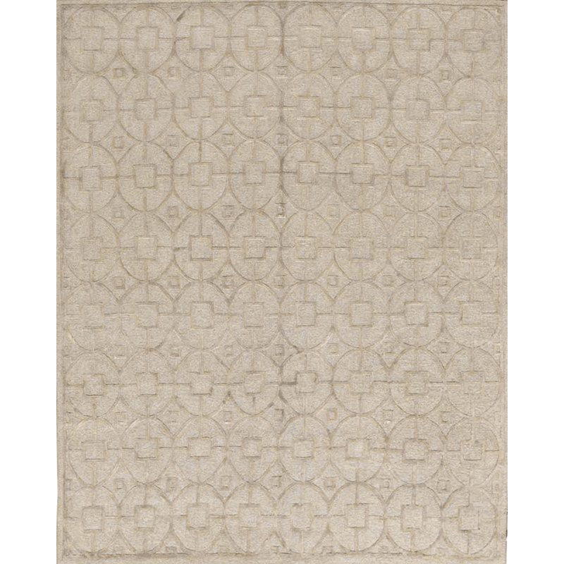 Himalayan Cotton Geometric Area Rug in Gray