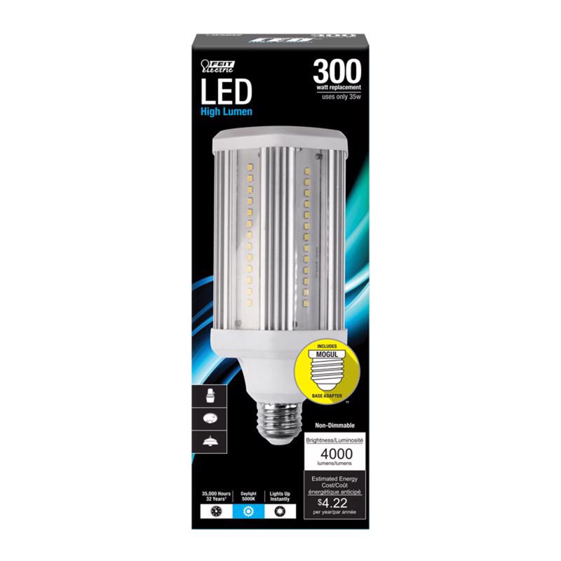 Ampoule DEL Feit Maïs E26 (moyen), équivalente à 300 watts, paquet de 1