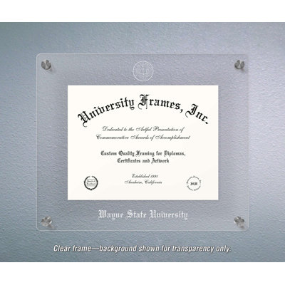Cadre de diplôme flottant de l'Université Wayne State