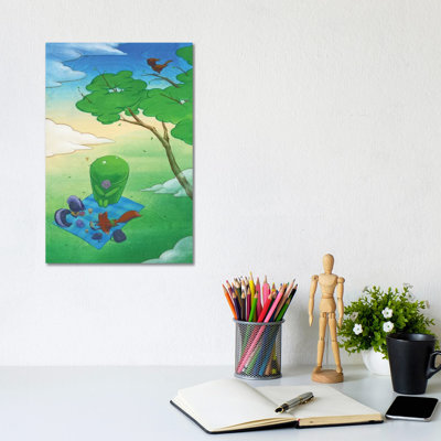 " Robot Picnic " Painting Print