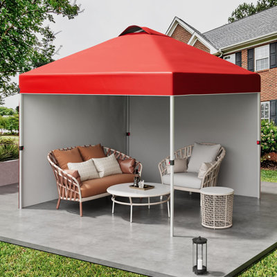 10x10 Ft Pop-Up Canopy Shelter with Sidewalls, Easy Outdoor Instant Tent