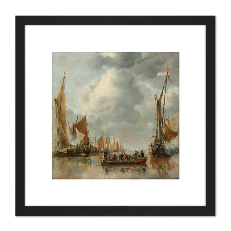 Fleet Saluting State Barge by Jan Van De Cappelle - Single Picture Frame Print