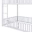 Lit simple superposé simple avec balustrades et porte-436937343