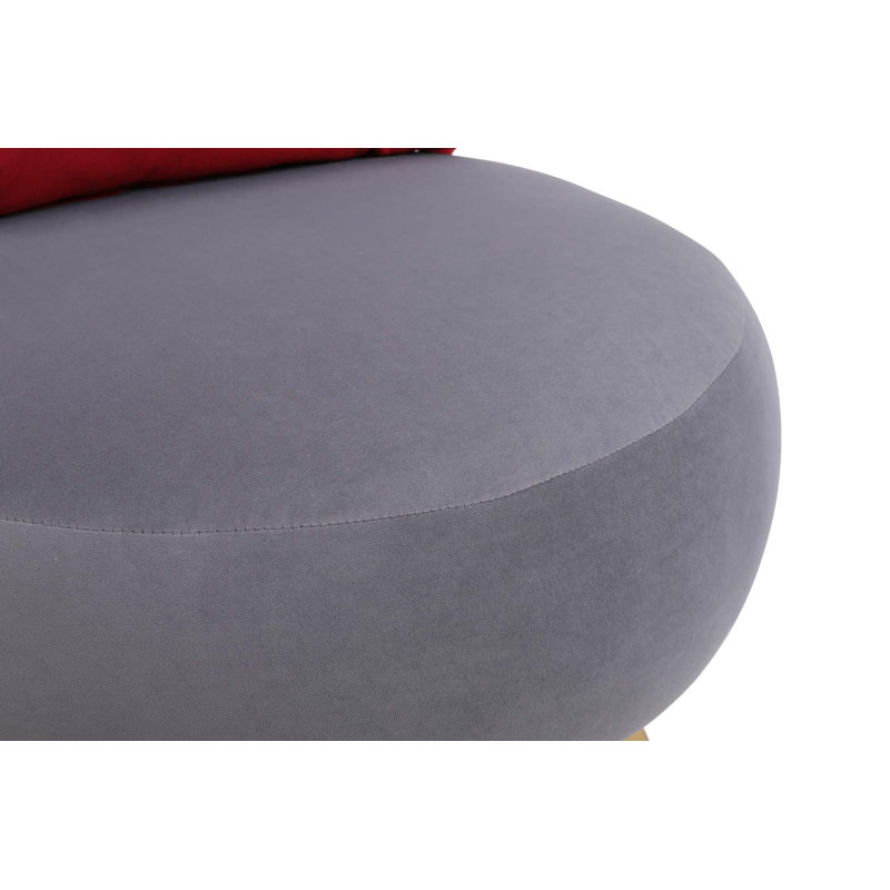 Fauteuil pivotant, fauteuil rond en tissu pour la chambre à coucher du salon
