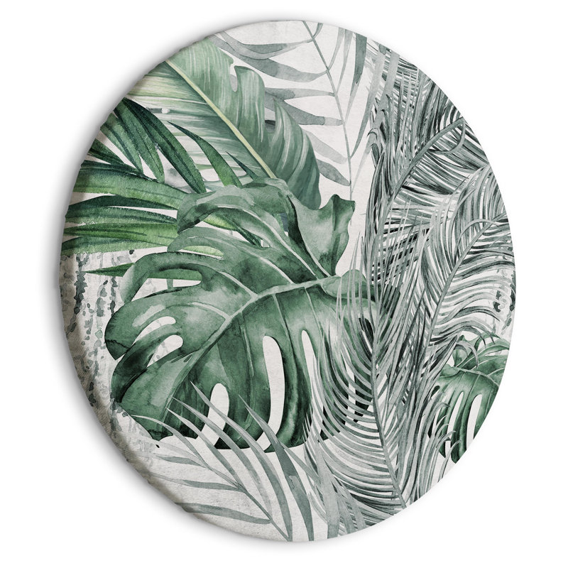 Round Canvas Print - Exotic flora