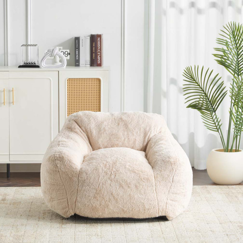 Fauteuil à billes Accent, H 25,5 po x l 40 po x P 38 po, Beige