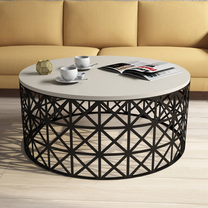 Table basse Knightdale, Crème