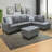 Faux 3-piece Leather Corner Sectional-1970788947-1964781471