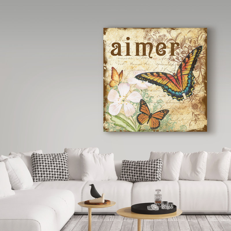 «Inspirational Butterflies» par Deagen, impression sur toile tendue, H 18 po x l 18 po x P 2 po
