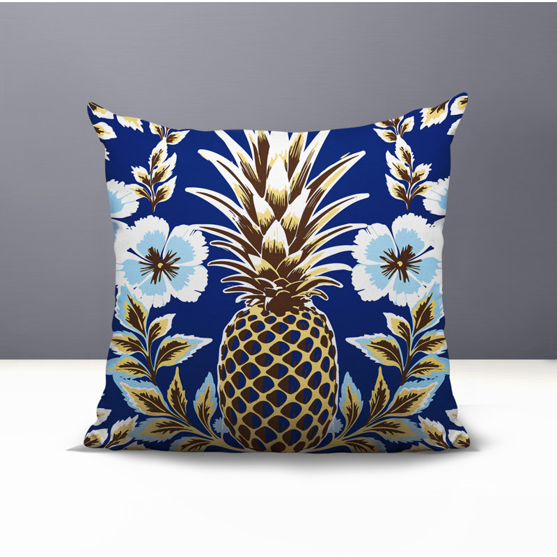 Coussin Kaimana, Bleu, Carré 15 po