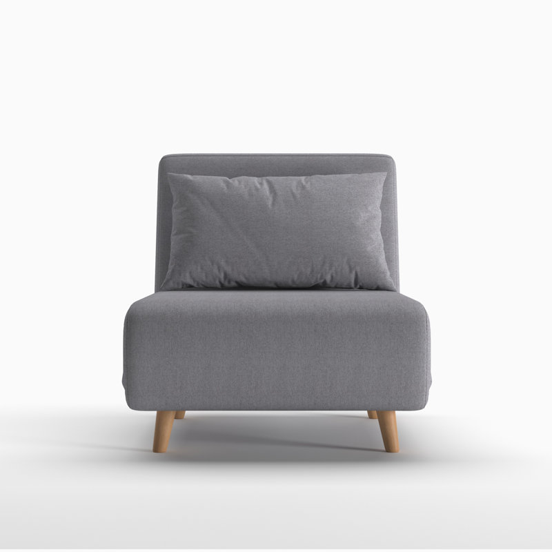 Fauteuil convertible Clarissa, Polyester gris clair