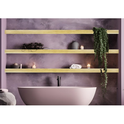 Emerald Lee 3 Piece Oak Floating Shelf