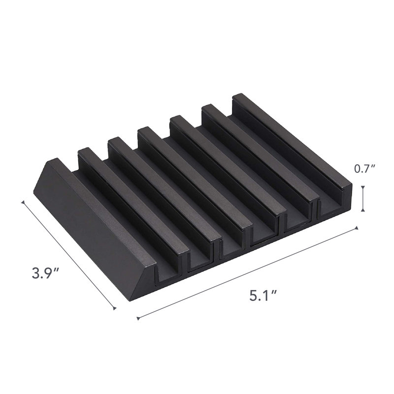 Black Aluminum Multi Device Phone and Tablet Stand
