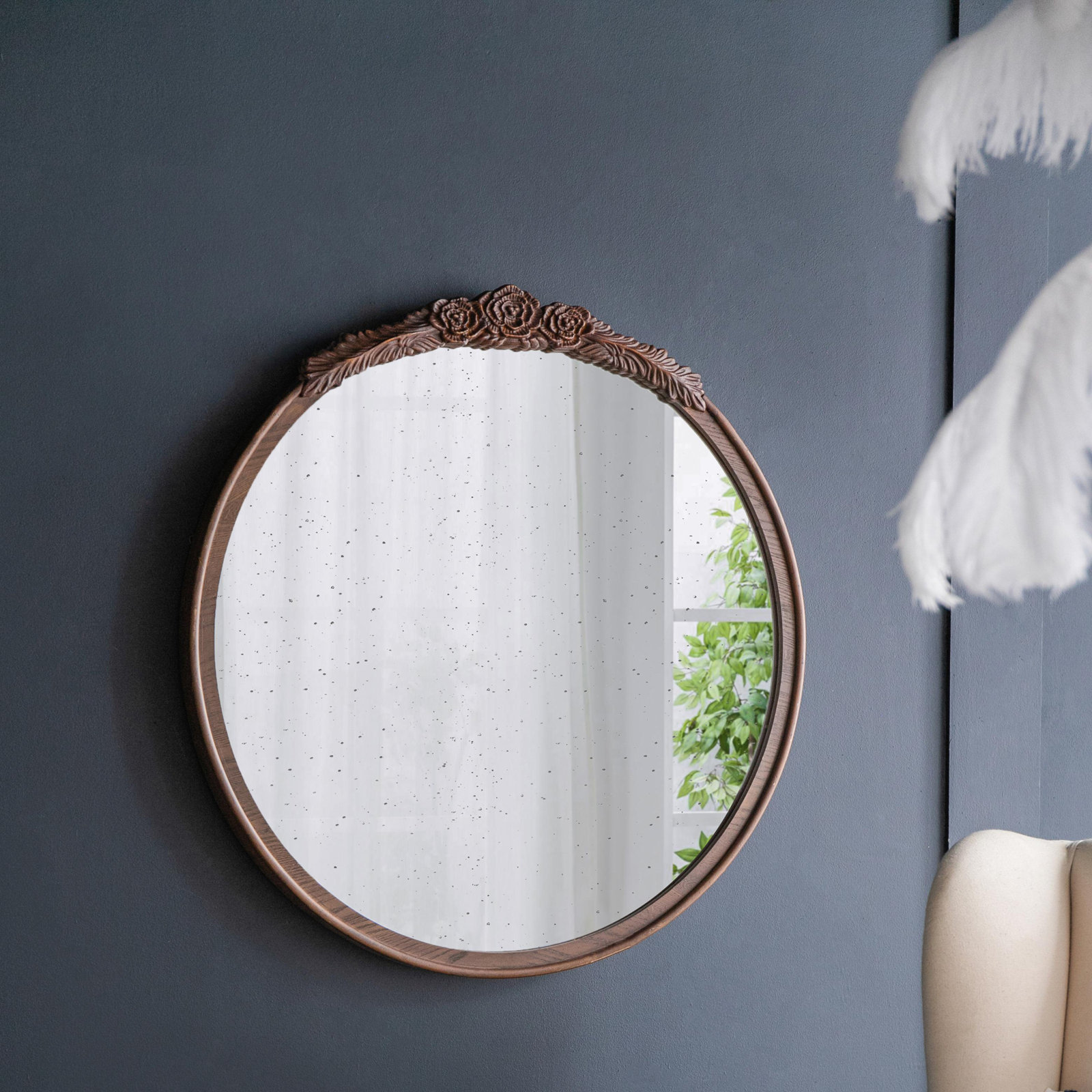 Langosta Mirror, Brown, 30.1" H x 29.1" W