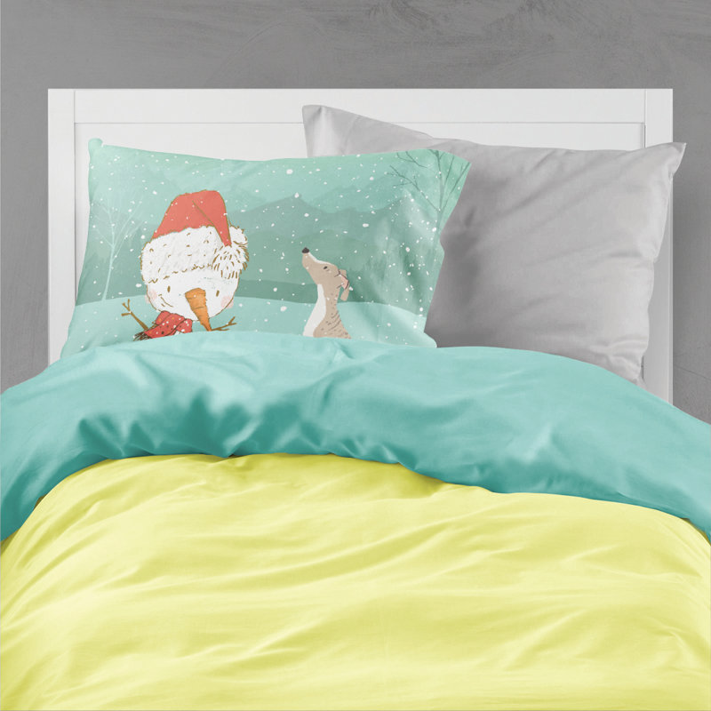 Snowman Christmas Microfiber, Whippet