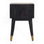 Table de chevet Mid-Century ouverte en bois massif