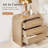 3-Drawer Nightstand with Large Rounded Corner Set of 2-1682490581
