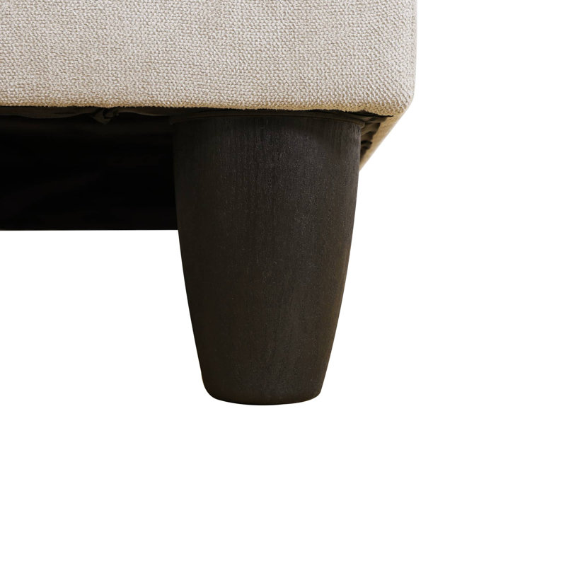 Canapé, canapé et méridienne modulaires en flanelle gris clair en forme de L faisant face à la droite