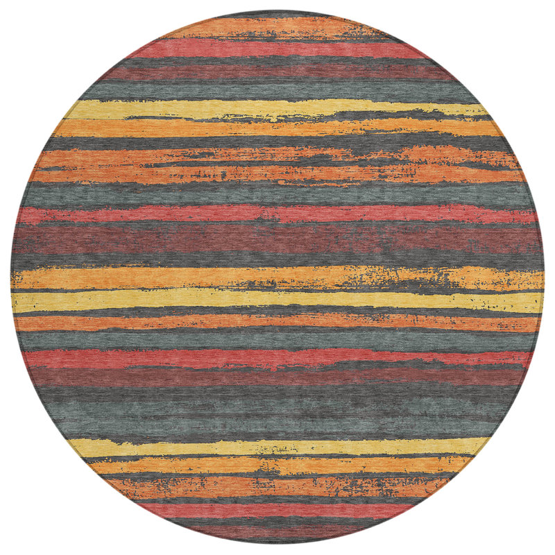 Sylira Granite Washable Indoor-Outdoor Rug - , 8' x 8'