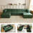 135" Chenille Modular Sectional Sofa, 6-Seat Compression Couch with High-Density Foam, Customizable Configuration, No Assembly Required-1164823497