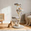 Tour pour arbre à chat 48,4 po moderne avec plateformes d'observation multiniveaux et poteaux à griffer en sisal, convient aux chats de toutes tailles, gris-123029084