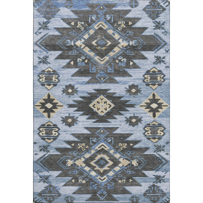 Premium Machine Washable Mayfield AMF1945 Tribal Rug, Rectangle 8' x 10'