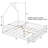 Full Size Wood Platform Bed With Guardrail-114222881
