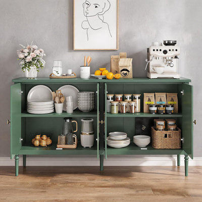 59" Modern Sideboard Buffet Cabinet, Wood Storage Credenza for Living Room
