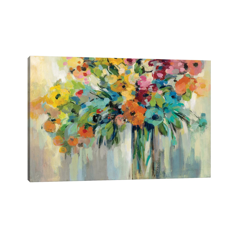 Nuage de fleurs par Silvia Vassileva - impression, Pas de tapis, Unframed, H 32 po x l 48 po x P 1,5 po