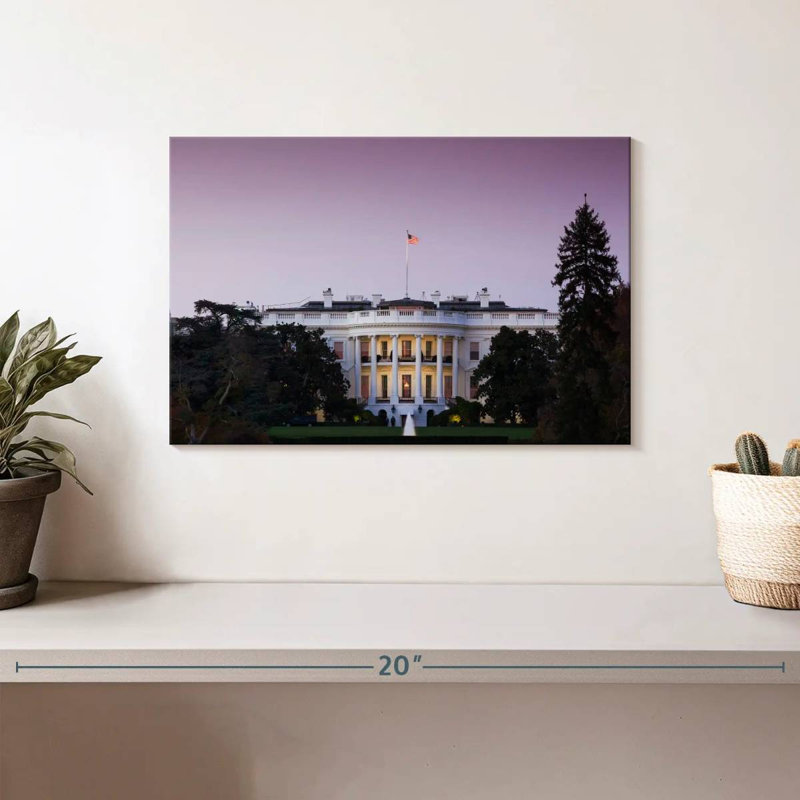 White House At Dusk, 8" H x 12" W