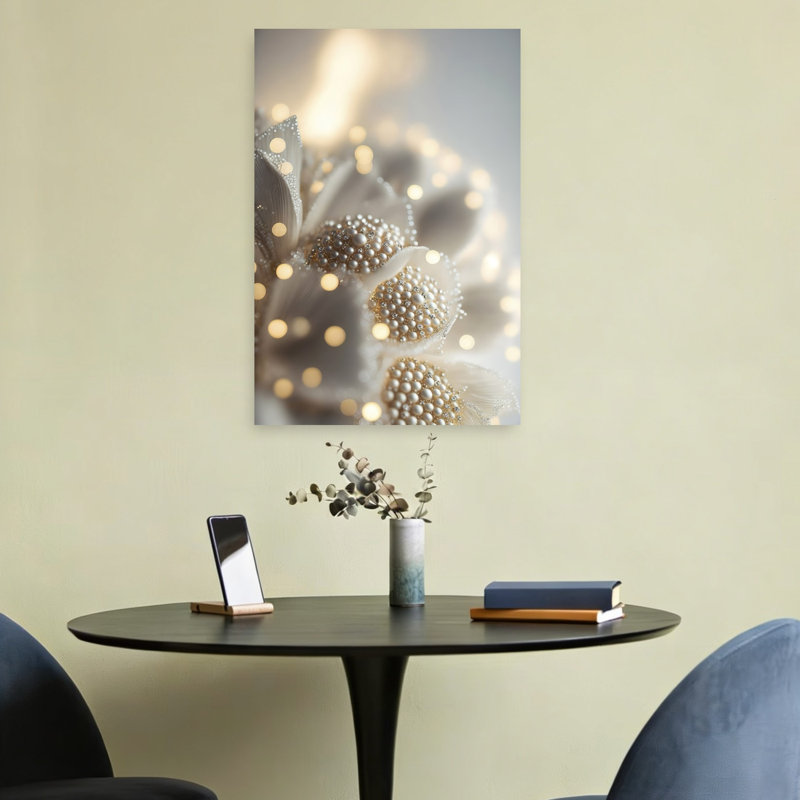 Rêve de fleur de perle - Affiche murale délicate, élégante et éthérée, H 24 po x l 16 po