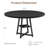 Round Dining Table, 47.2" Industrial Circle Kitchen Table with Sturdy Metal Pedestal Base-1079113969