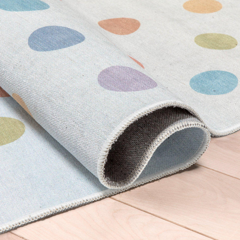 Apollo Well Woven Kids Rugs Multi Dot Modern Multi Color Area Rug, Rectangle 5' x 7'