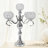 21.67'' H 5-Heads Crystal Tabletop Candelabra-1904423250