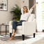 Chaise d'appoint confortable et de soutien avec coussin rembourré épais, idéale pour la détente et les intérieurs modernes-1752053915