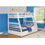 Twin Over Full Solid Wood Bunk Bed with Storage, White-49952463