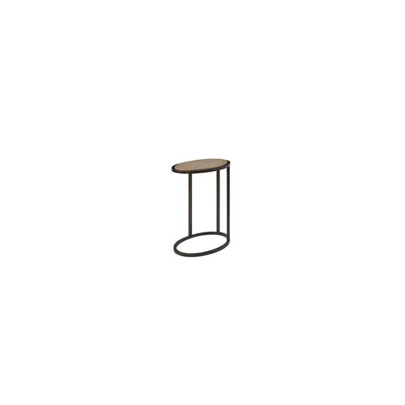 Table de chevet en métal / bois - Caramel