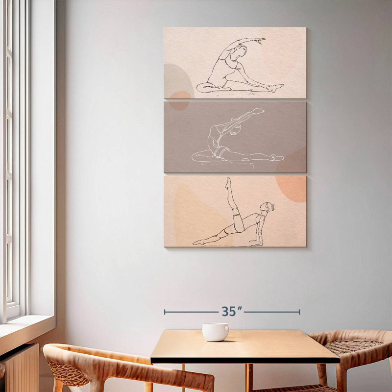 Sireci Yoga Stretching, 65" H x 42" W
