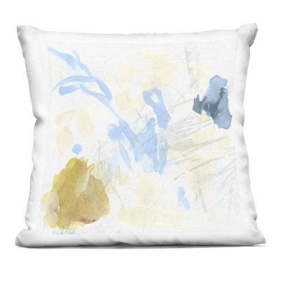 Rustic Neutral Fragments Decorative Printed Throw Pillow, design by Susan Jill