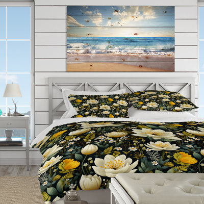 Boho Botanicals Garden - Ensemble de housse de couette botanique - Microfibre de polyester